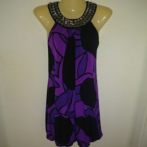 Final Price drop!!! AUW Purple Beaded Dress Size M